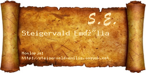 Steigervald Emília névjegykártya
